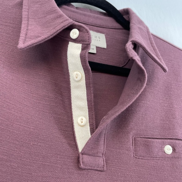 Jachs New York Heavyweight Button Pocket Polo Maroon Men’s Medium - Picture 6 of 11